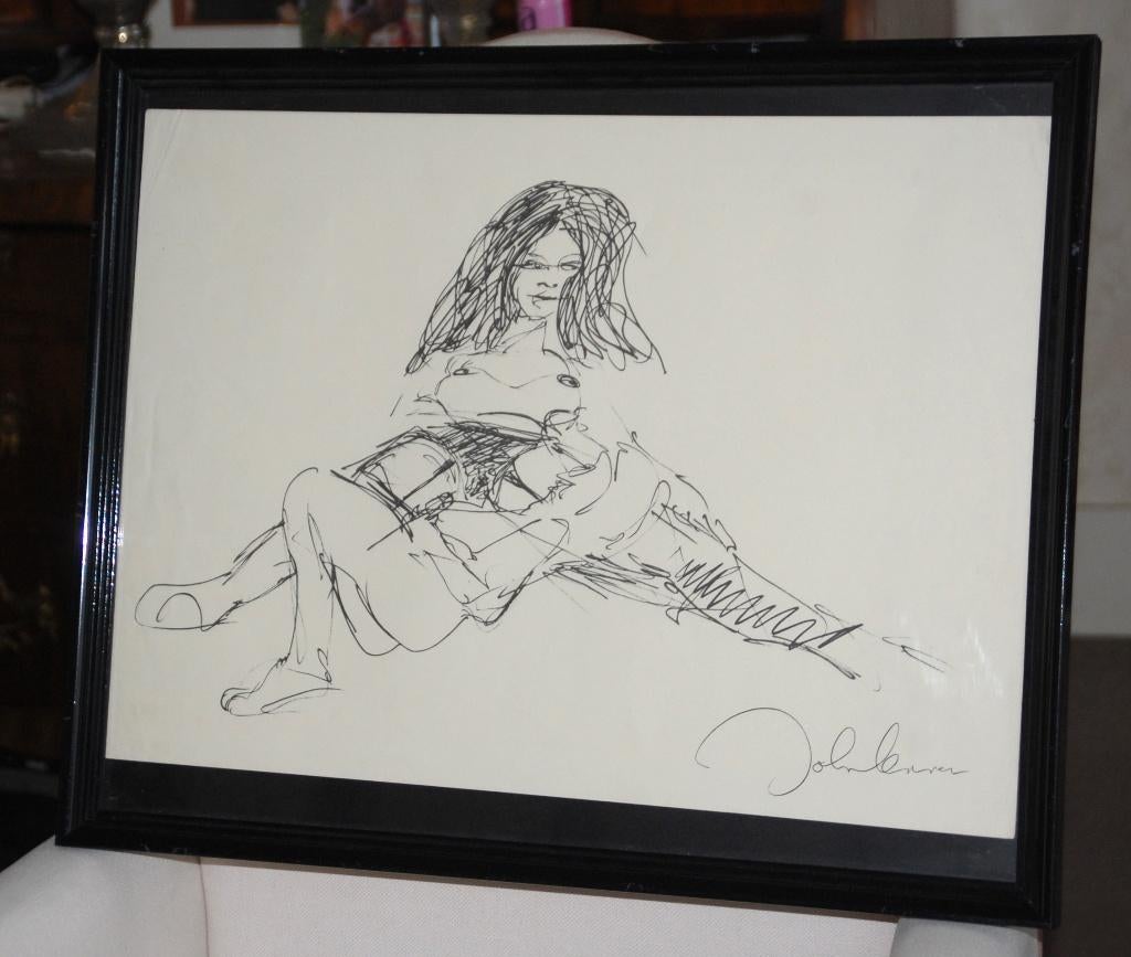Een litho van Yoko Ono en John Lennon bag one 19401980, Antiek en Kunst, Ophalen of Verzenden