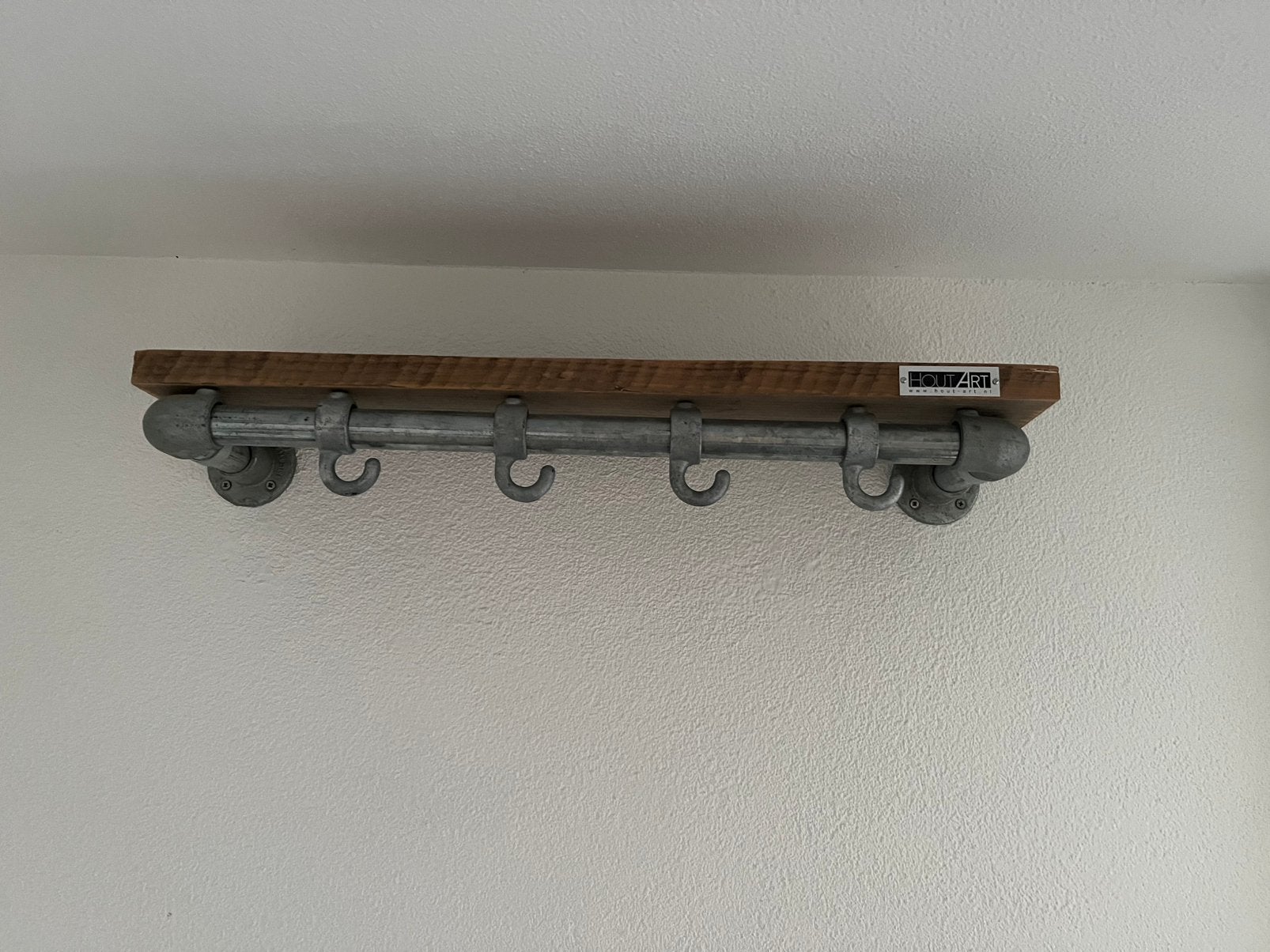 Kapstok steigerhout-steigerbuis, Huis en Inrichting, Woonaccessoires | Kapstokken, Zo goed als nieuw, Minder dan 100 cm, Hout