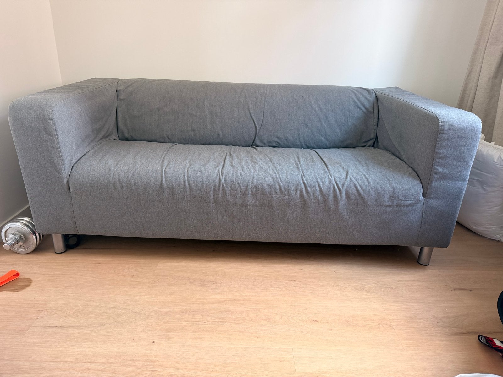 IKEA Klippan Bank - Grijs, 2-zits, Ophalen, Gebruikt, 150 tot 200 cm, Tweepersoons