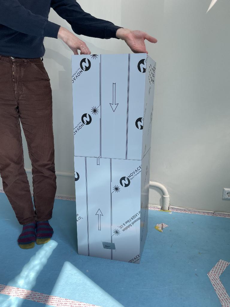RVS schacht voor afzuigkap van het merk Novy, Ophalen, Wandschouwkap, Nieuw, Vrijstaand