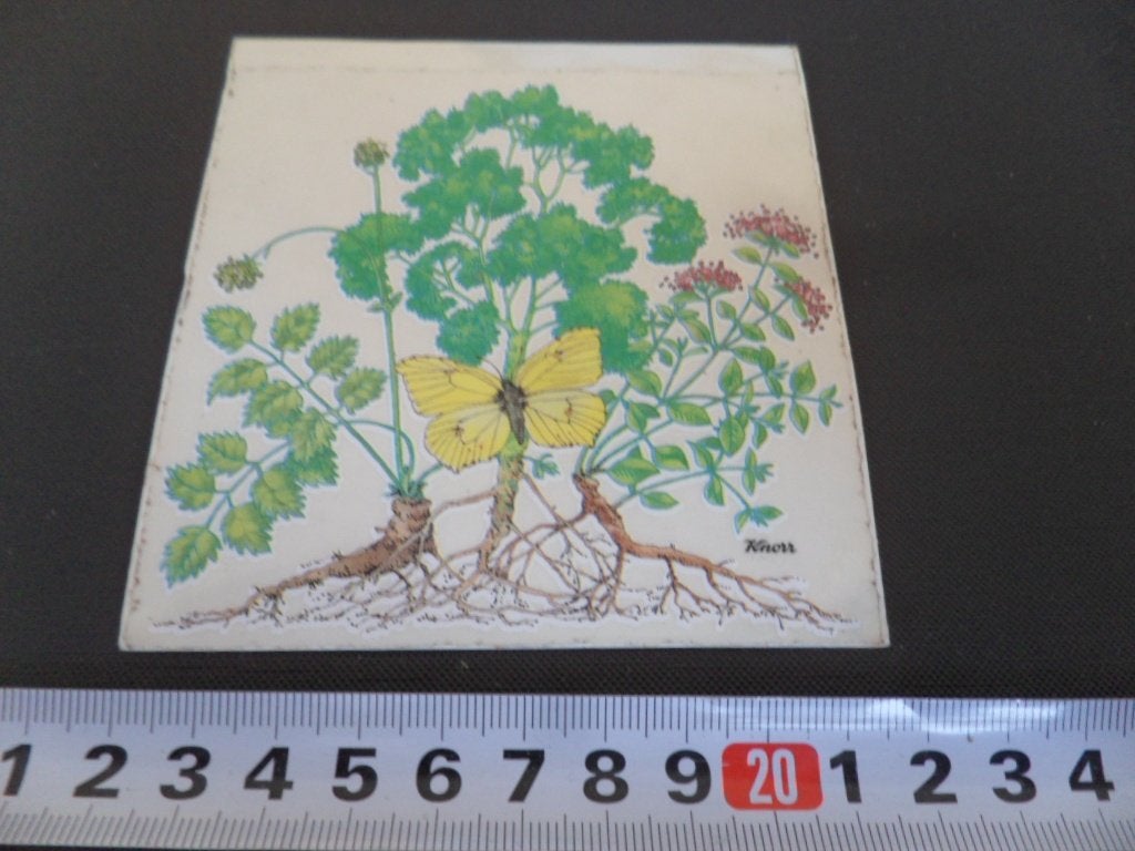 sticker KNORR tegelsticker  vlinder geel, Ophalen, Zo goed als nieuw