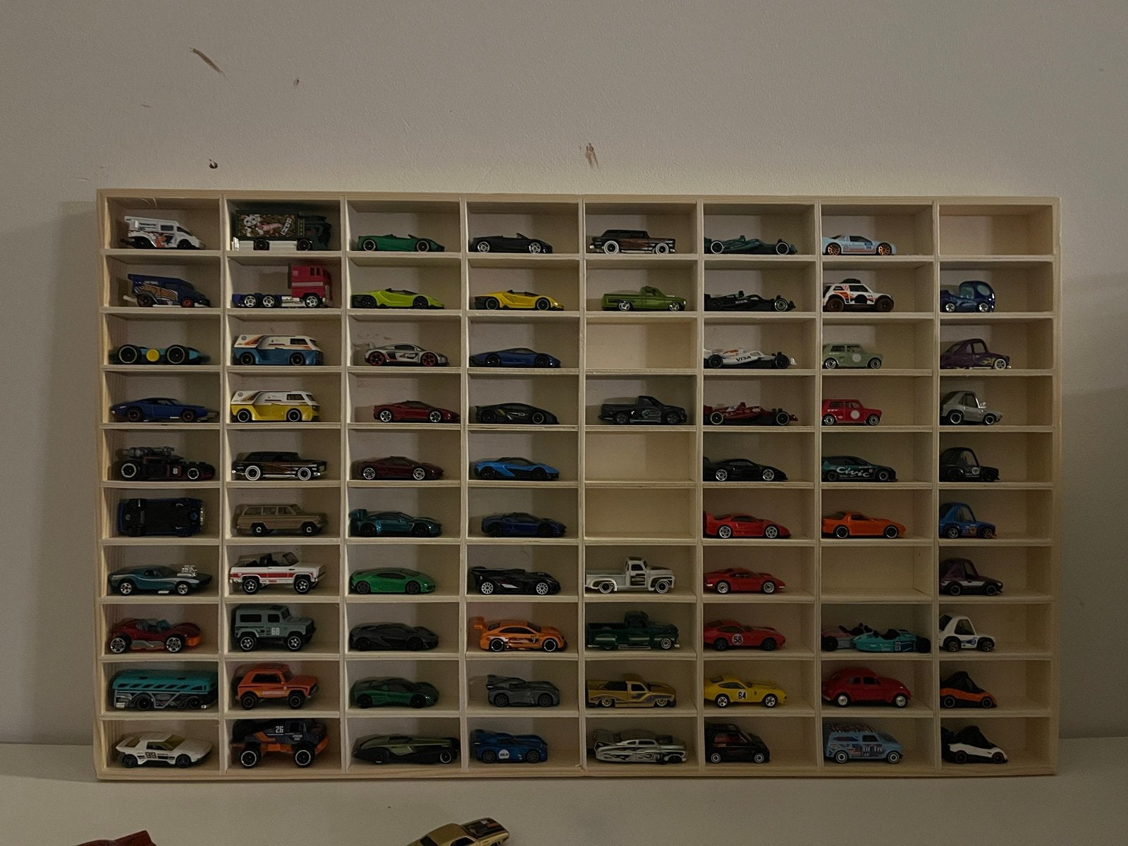 Houten display voor modelauto's, Overige merken, 1:50 of kleiner, Overige typen, Ophalen of Verzenden
