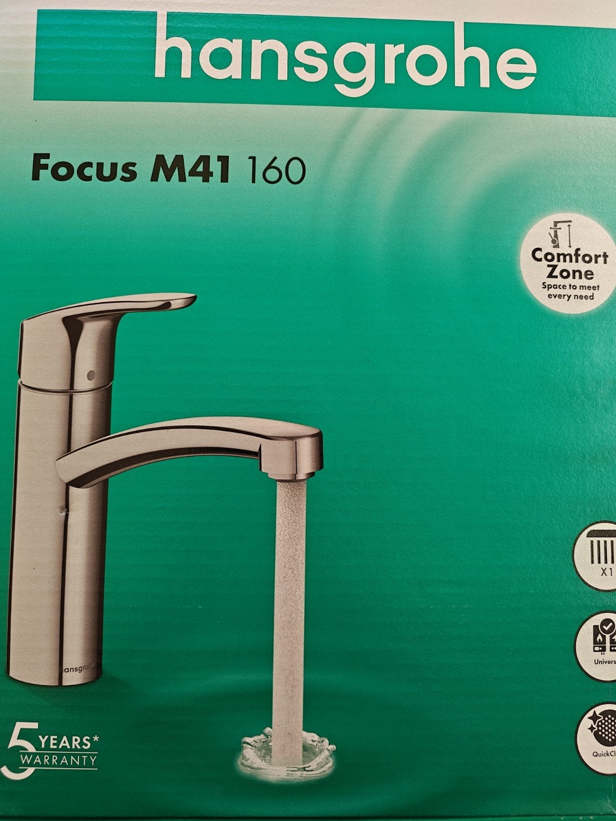 Hansgrohe Focus M41 160 Keukenkraan 1 Greep - Gebruikt, Ophalen, Gebruikt, Chroom, Kraan