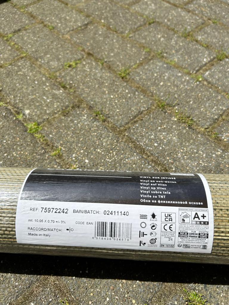 Casamance Zostera 75972242 Vinyl Behang - Natuurlijke Look, Ophalen, Minder dan 10 m², Groen
