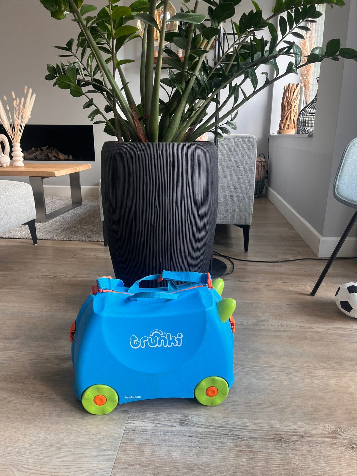 Trunki kinderkoffer blauw, Ophalen, Hard kunststof, Minder dan 50 cm, Zo goed als nieuw