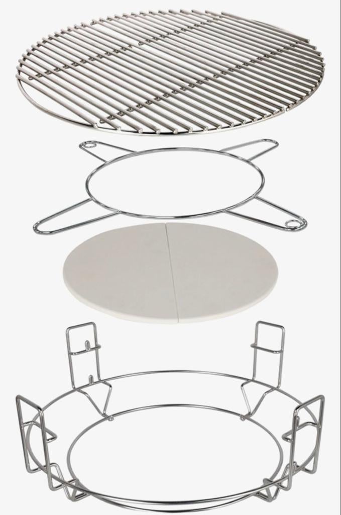 Kamado Multi-Level Set met Platte Steen 18 inch, Ophalen of Verzenden, Nieuw