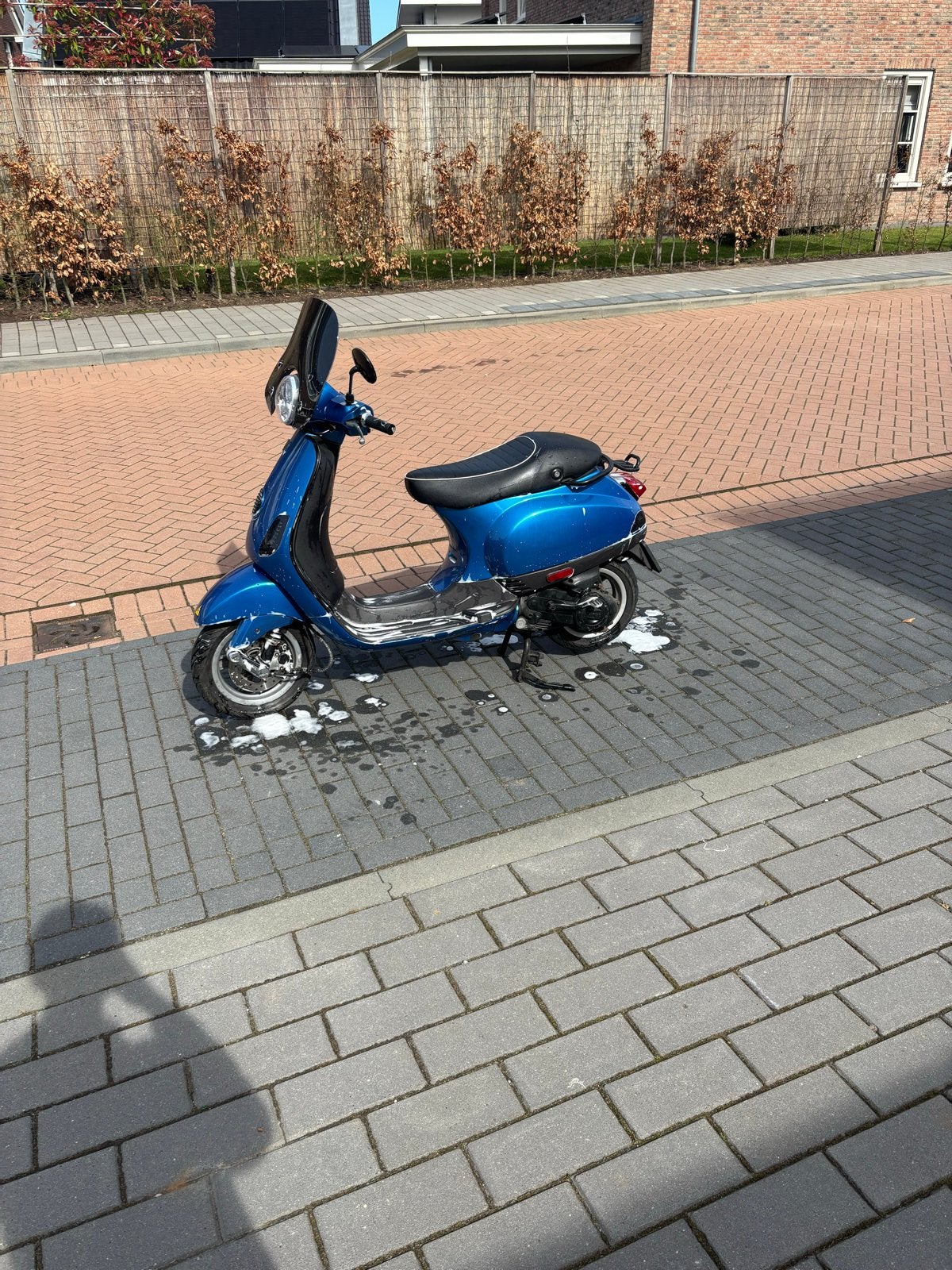 Vespa LX50 4T - Blauw - 62 km/u - Nieuwe band en kabel, Ophalen, Gebruikt, Maximaal 45 km/u, Benzine