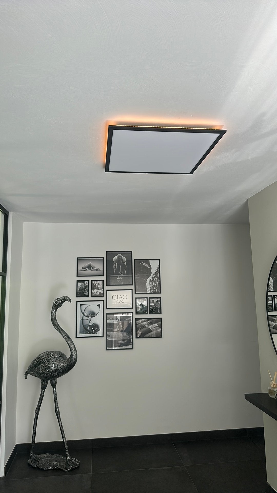 Brilliant Allie LED plafondlamp 60x60 cm zwart – dimbaar, Ophalen of Verzenden