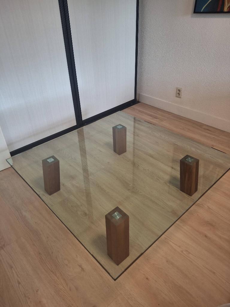Salontafel, Huis en Inrichting, Ophalen, Glas, Design, Vierkant