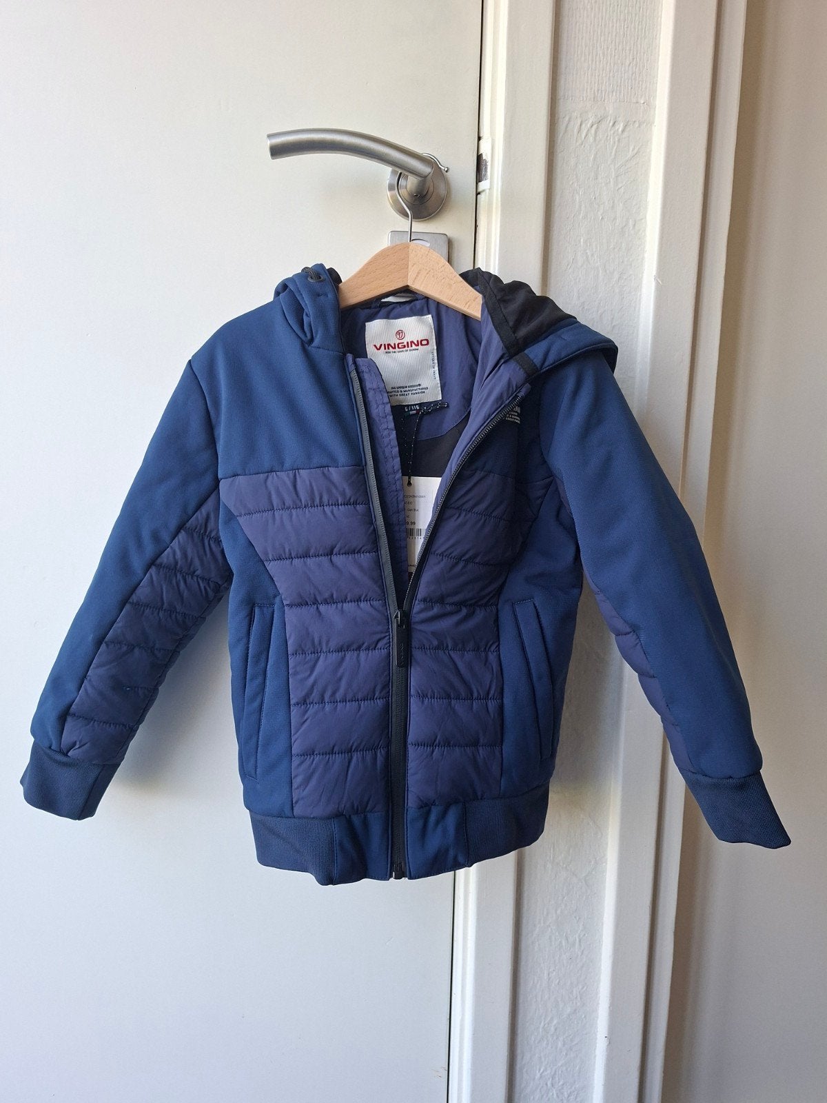 Vingino Taceo Winterjas Donkerblauw Maat 116, Ophalen, Jongen of Meisje, Nieuw, Vingino