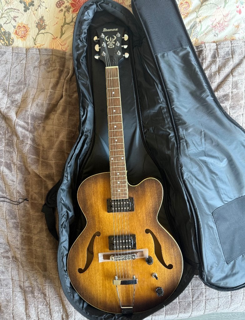 Ibanez AF55-TF Semi-Hollow Guitar, Ophalen, Zo goed als nieuw, Hollow body, Ibanez