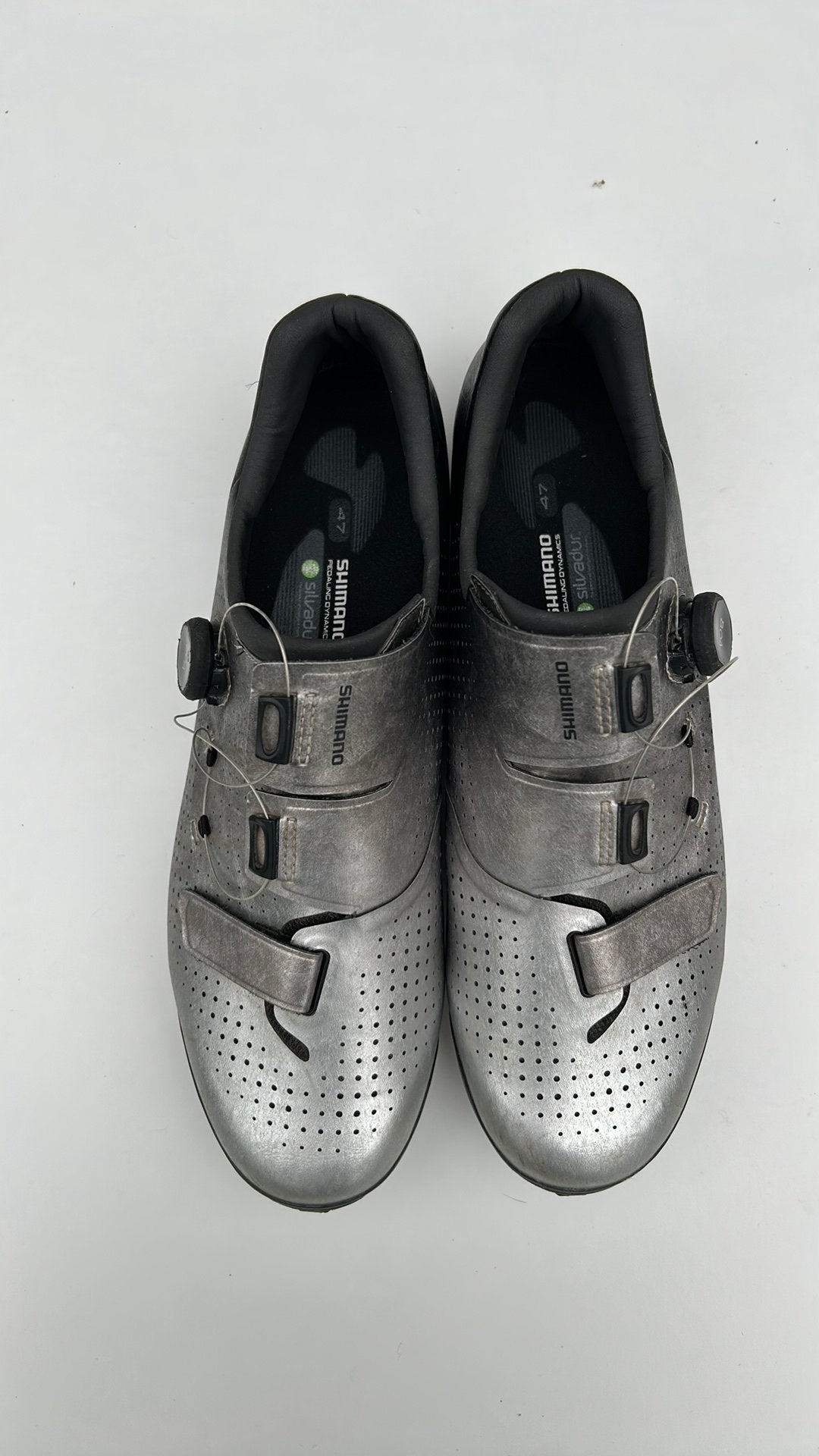 SHIMANO RX801 MTB/GRAVEL SCHOENEN ZILVER mt47, Ophalen of Verzenden, Gebruikt, Overige maten, Schoenen