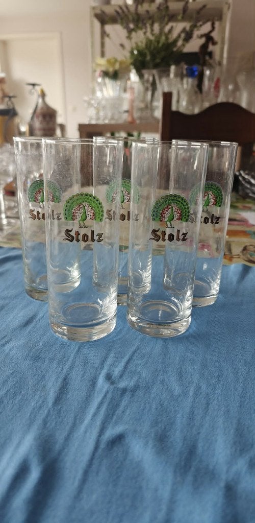 glazen bier Stolz brouwerij Meiresonne 1964, Ophalen of Verzenden, Zo goed als nieuw, Glas of Glazen, Overige merken