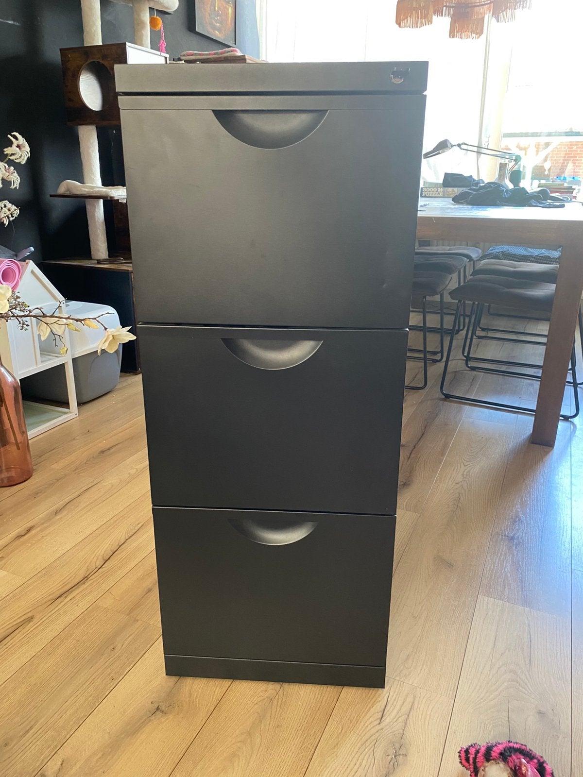 Metalen archiefkast ikea zwart, Ophalen, Gebruikt
