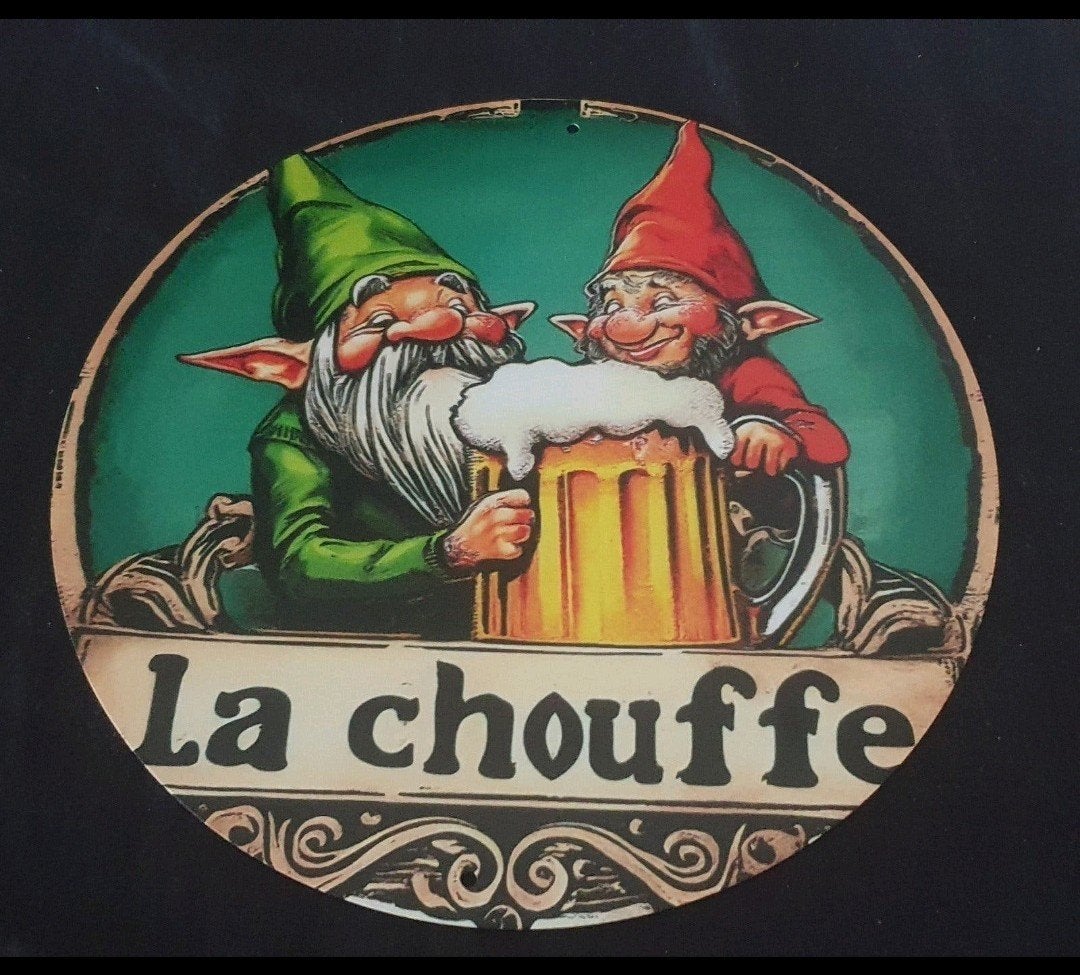 La chouffe wandbord, ideaal voor in de man cave, bar, kroeg, Ophalen of Verzenden, Nieuw, Reclamebord, Plaat of Schild, Overige merken