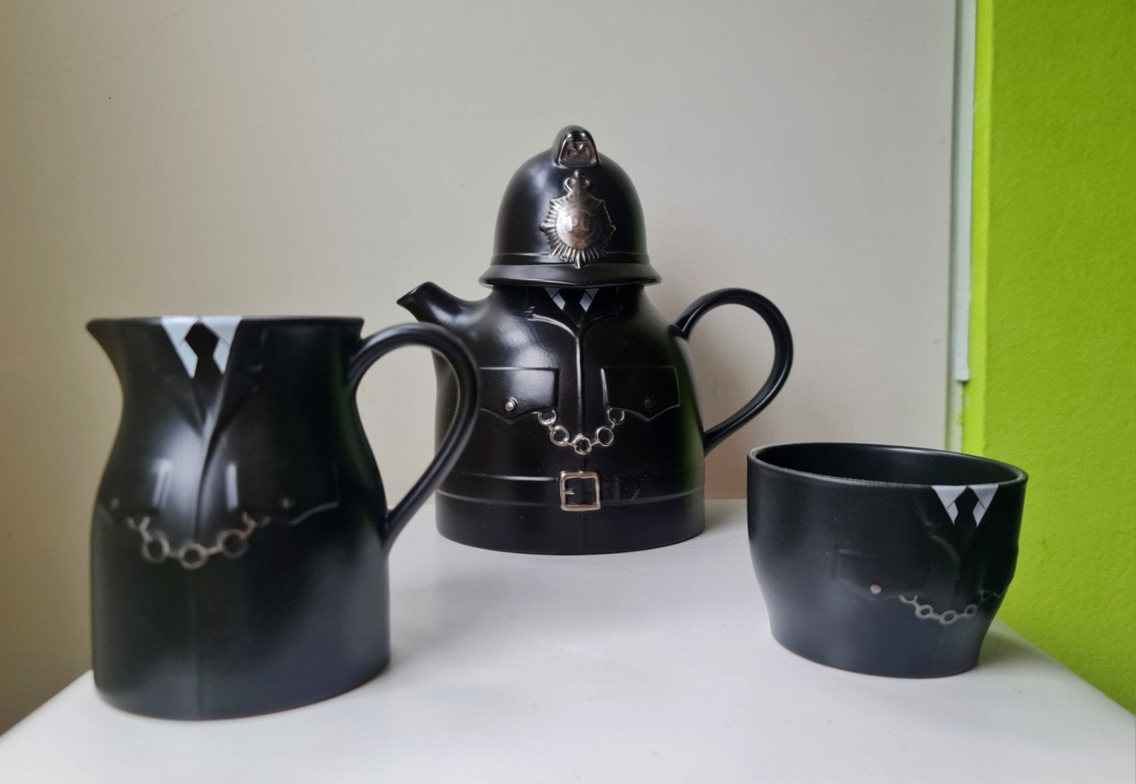 Carlton Ware Bobby theepot set mat compleet als nieuw, Ophalen