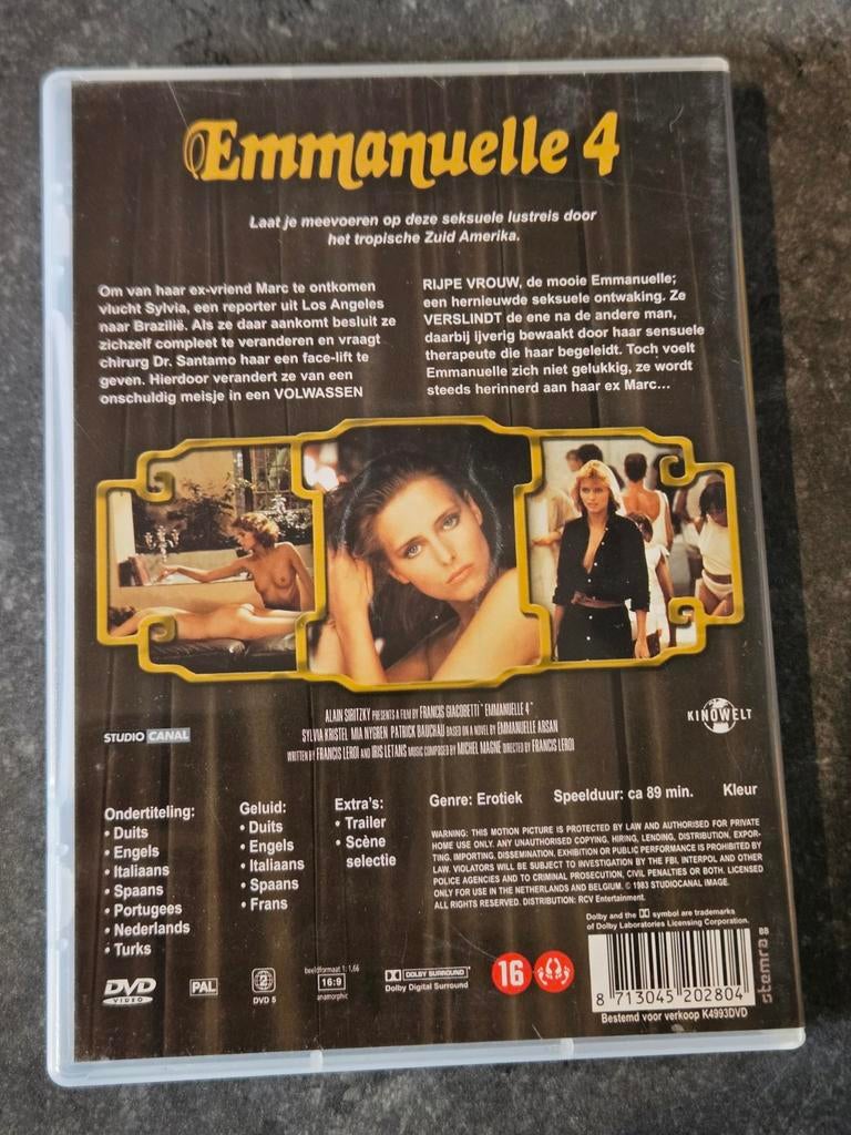 DVD Emmanuelle 4 Sylvia Kristel Mia Nygren, Cd's en Dvd's, Gebruikt, Vanaf 16 jaar, 1980 tot heden, Drama