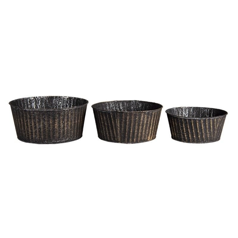 CLAYRE & EEF - SET ZWART ZINKEN BAKKEN - VAN 19,50 NU 9,50, Rond, Nieuw, Ophalen of Verzenden, Metaal