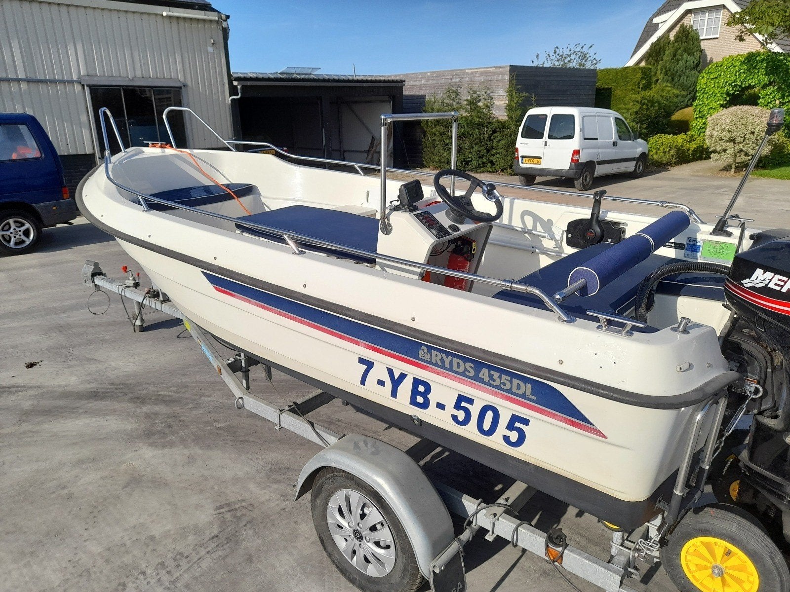 Stabiele Ryds 435 consoleboot met Mercury buitenboordmotor, Overige merken, Gebruikt, Buitenboordmotor, 20 cm