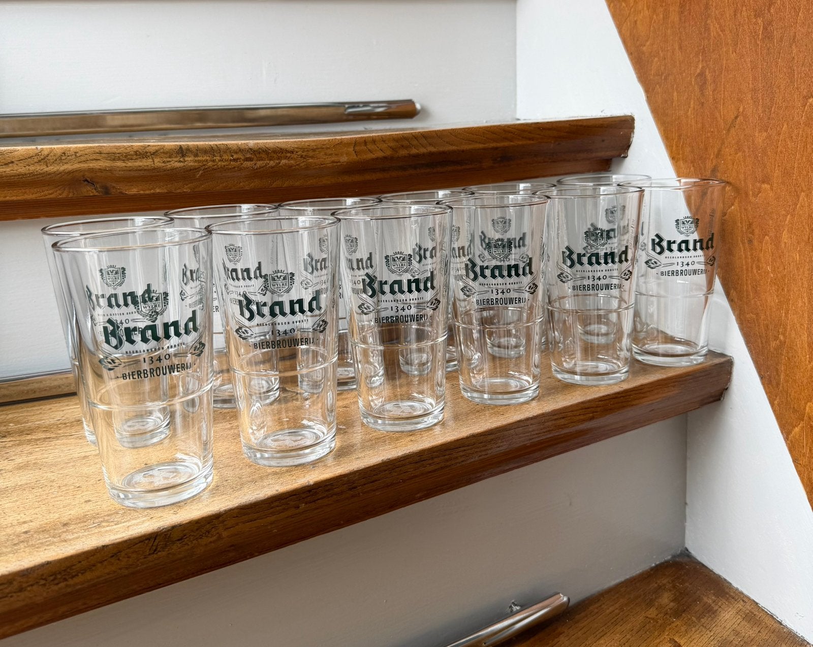 12x Brand bier glas vaas 0,25L, Verzamelen, Biermerken, Ophalen of Verzenden, Zo goed als nieuw, Glas of Glazen, Brand