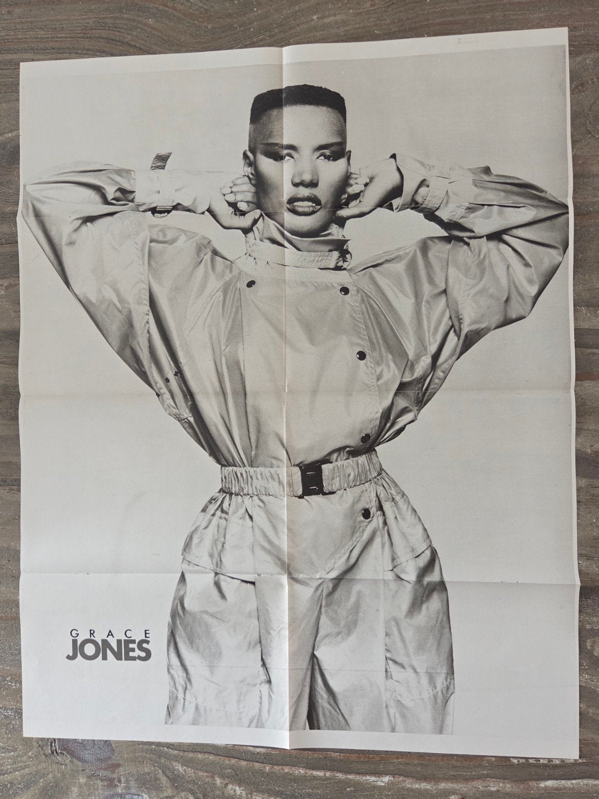 Grace Jones Poster - Zwart-wit, Verzamelen, Posters, Zo goed als nieuw, Muziek, A1 t/m A3, Ophalen of Verzenden
