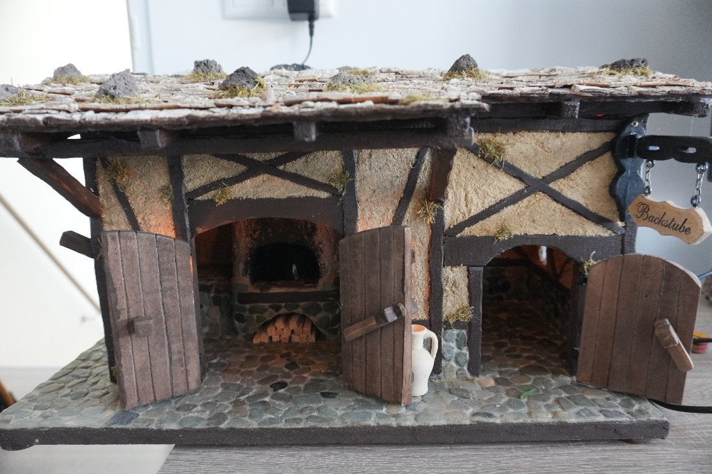 Miniatuur bakhuis voor bij kerststal of modelbouw landschap!, Ophalen of Verzenden, Nieuw, 1:50 of kleiner, Diorama