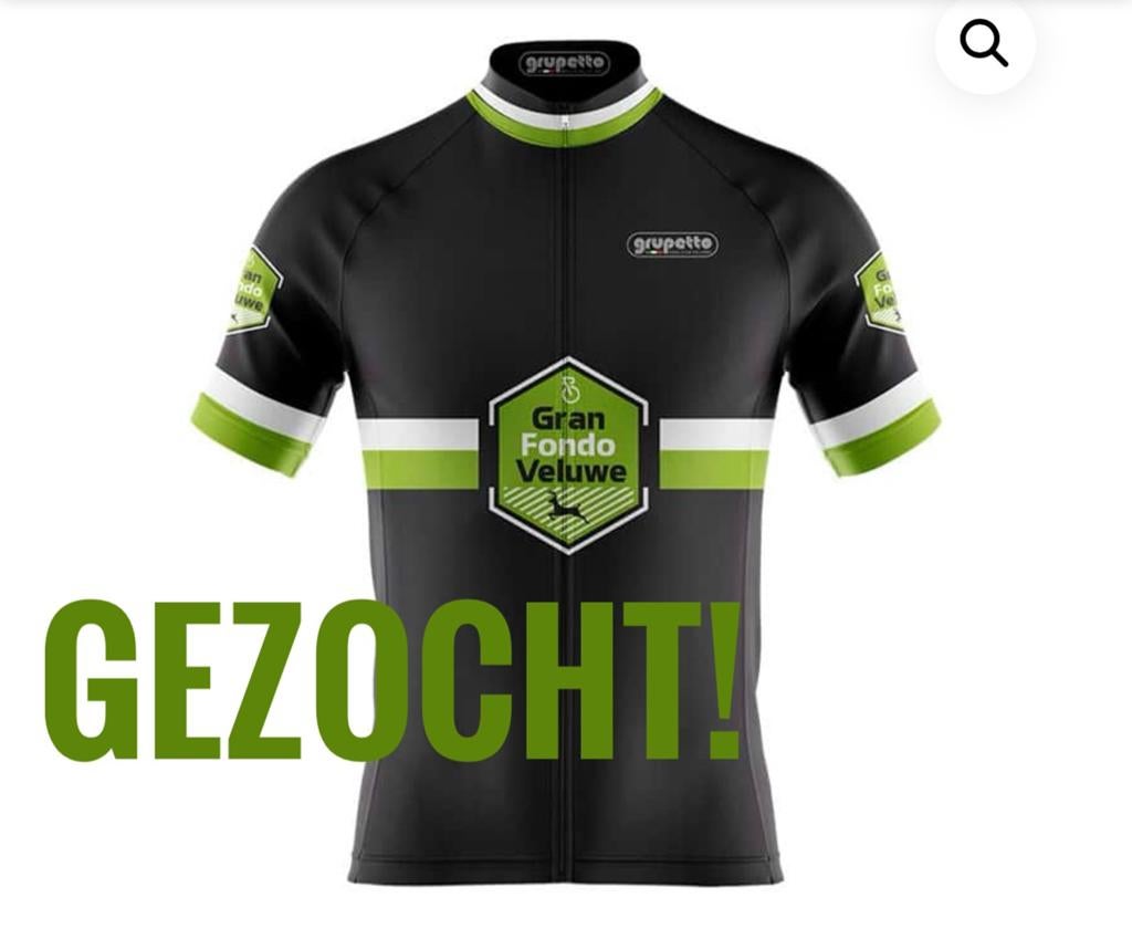 Gezocht! Gran Fondo Veluwe wielrenshirt maat L Grupetto, Ophalen of Verzenden, Nieuw, Kleding