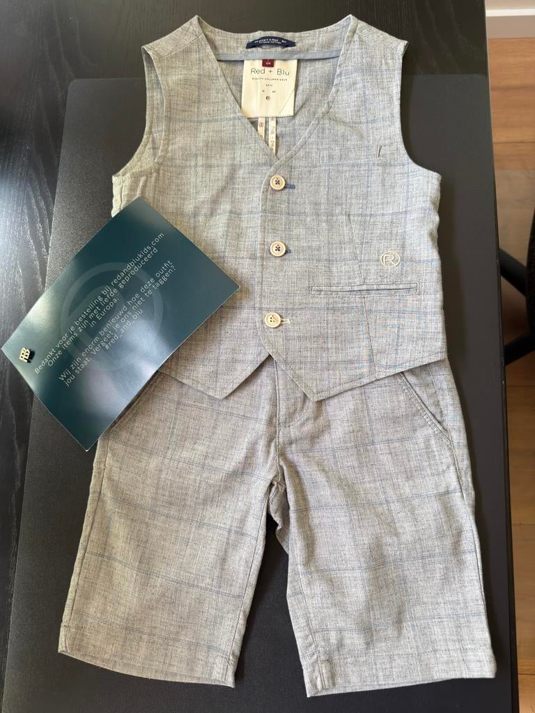 Feestkleding Red & Blu, maat 122-128, Kinderen en Baby's, Ophalen of Verzenden, Zo goed als nieuw, Jongen, Setje