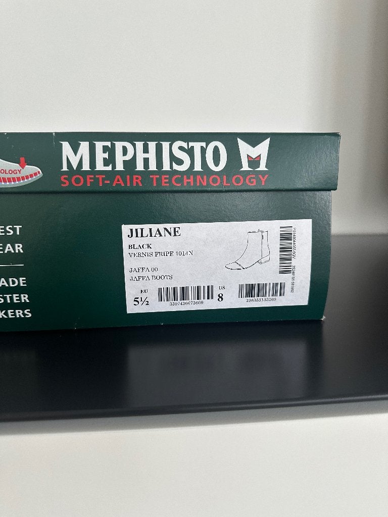 Zwarte laarsjes van Mephisto, Mephisto, Zwart, Lage of Enkellaarzen, Nieuw