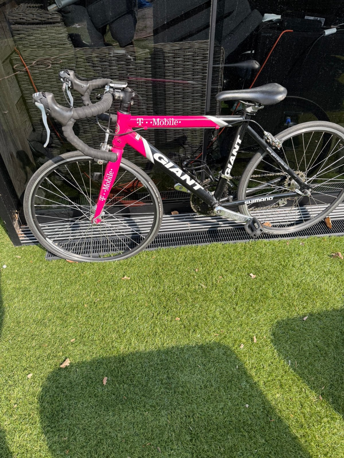 Giant T-mobile kinderfiets met extra hand remmen op stuur, Ophalen, Zo goed als nieuw, 10 tot 15 versnellingen, Giant