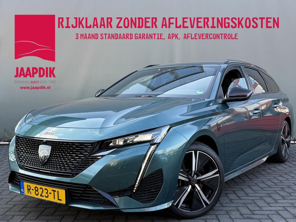 Peugeot 308 SW BWJ 2022 1.6 Plug-in Hybrid 150 PK 180 GT FUL, Auto's, 77 km/l, Gebruikt, 4 cilinders, Leder en Stof
