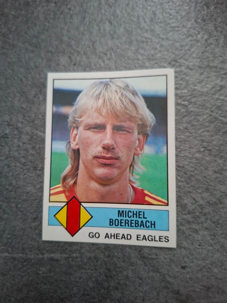 Panini sticker Voetbal 87. Michel Boerebach Go Ahead Eagles., Verzenden, Zo goed als nieuw, Sticker
