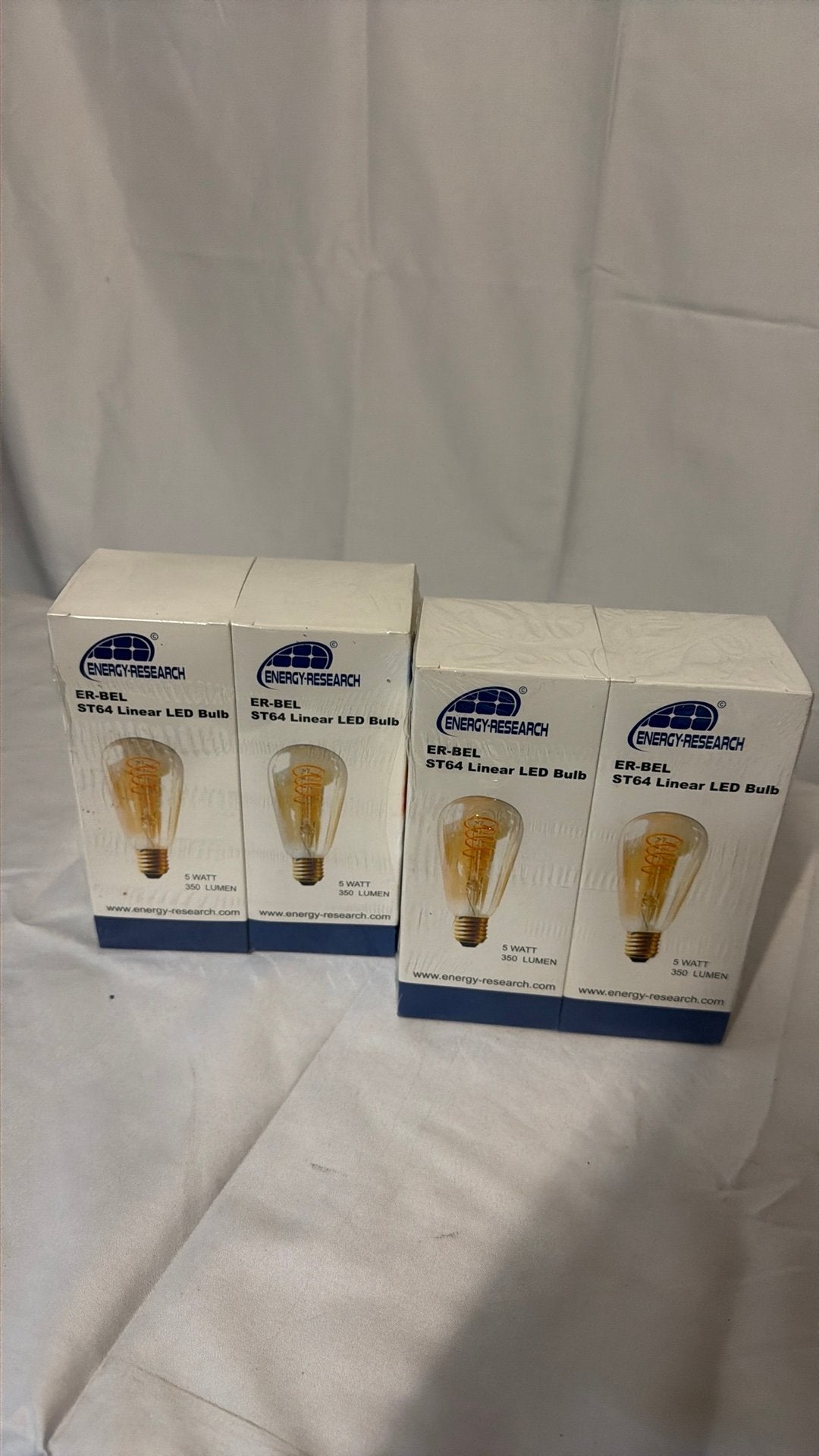 4x led lamp fitting E27 2200K 5watt 350lumen nieuw, Ophalen of Verzenden, Zo goed als nieuw, E27 (groot), Led-lamp
