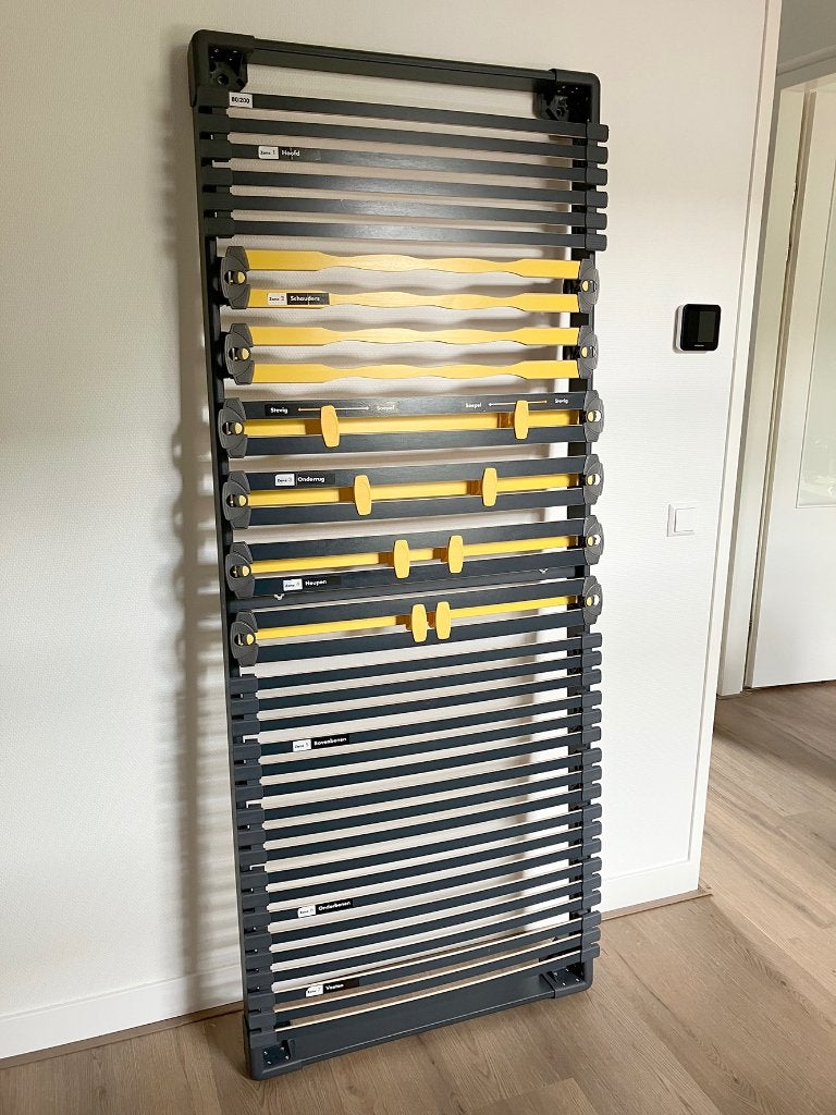 2x Bossflex 800 lattenbodem, Ophalen, Tweepersoons, Zo goed als nieuw, 80 cm