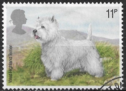 Engeland 1979 mi.783 zoogdier, hond WEST HIGHLAND TERRIER, Verzenden, Gestempeld