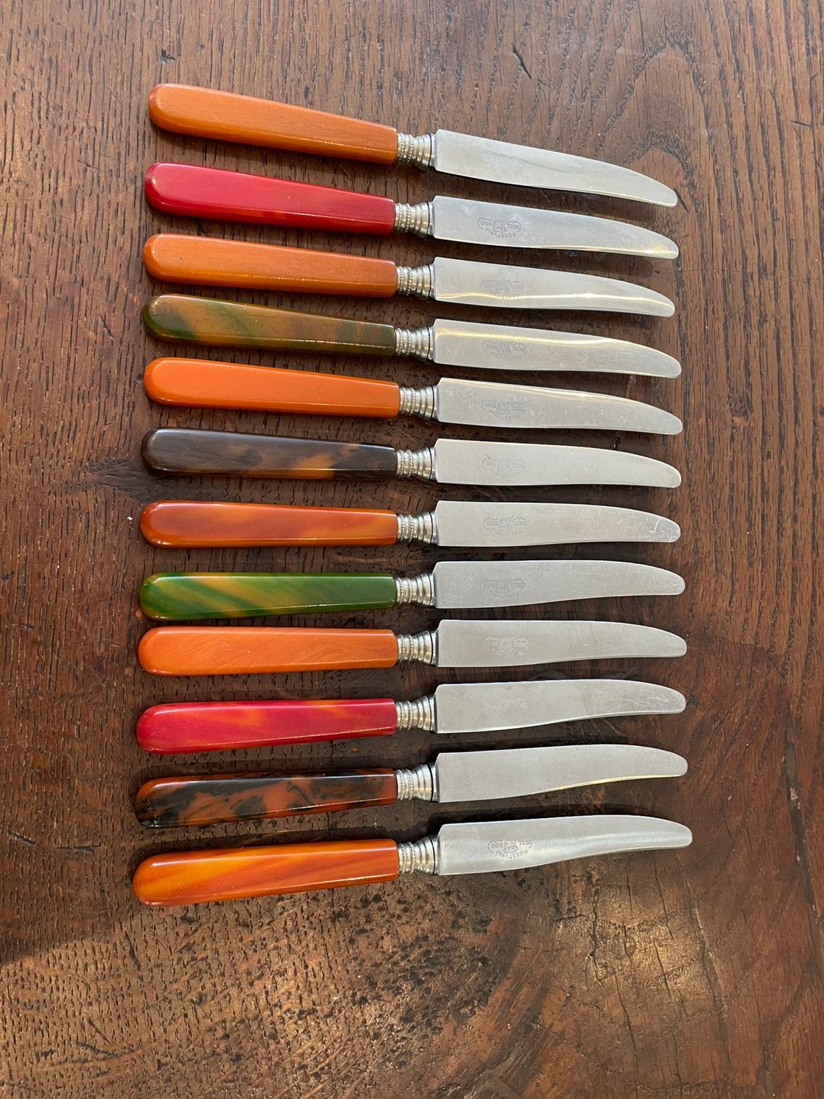 12 Bakeliet fruitmesjes, Ophalen of Verzenden