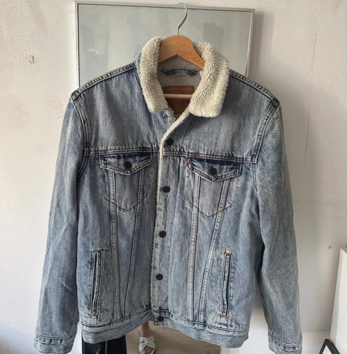 Levis jas spijker, Ophalen of Verzenden, Zo goed als nieuw, Maat 48/50 (M), Blauw