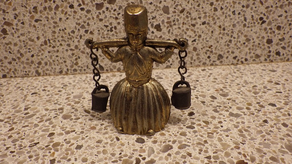 mooie kleine tafelbel in vorm van figuur, Verzamelen, Retro, Ophalen of Verzenden, Huis en Inrichting