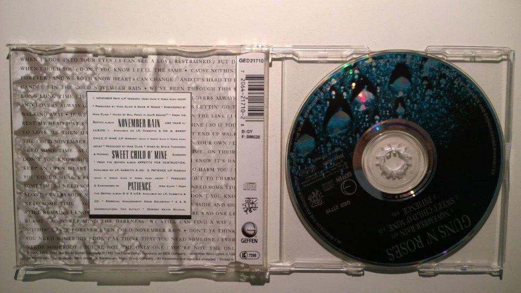 Guns N' Roses - November Rain, Maxi-single, Ophalen of Verzenden, Zo goed als nieuw, 1 single