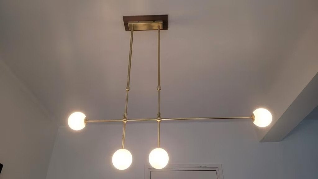 Westwing hanglamp Moon | Opaalglas | Goudkleurig, Gebruikt, Modern, Scandinavisch, Minimalistisch, E14 (klein), Ophalen of Verzenden