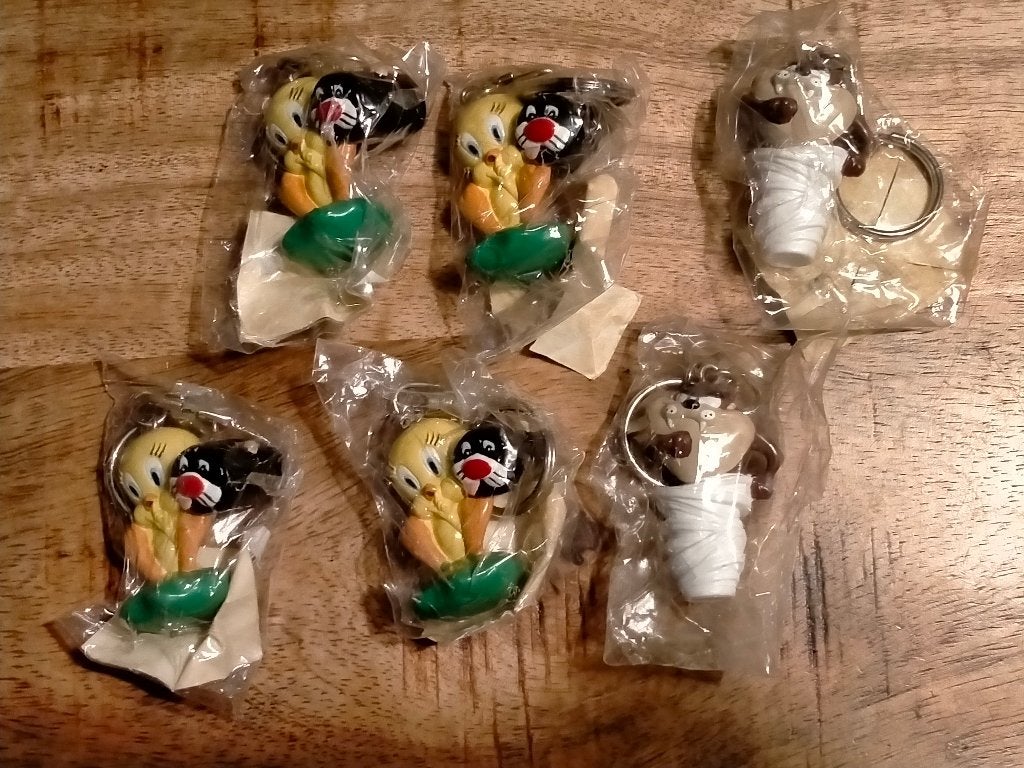 Tweety Tazmanian Devil Warner Bros Looney Tune sleutelhanger, Ophalen of Verzenden, Overige figuren, Zo goed als nieuw, Overige typen