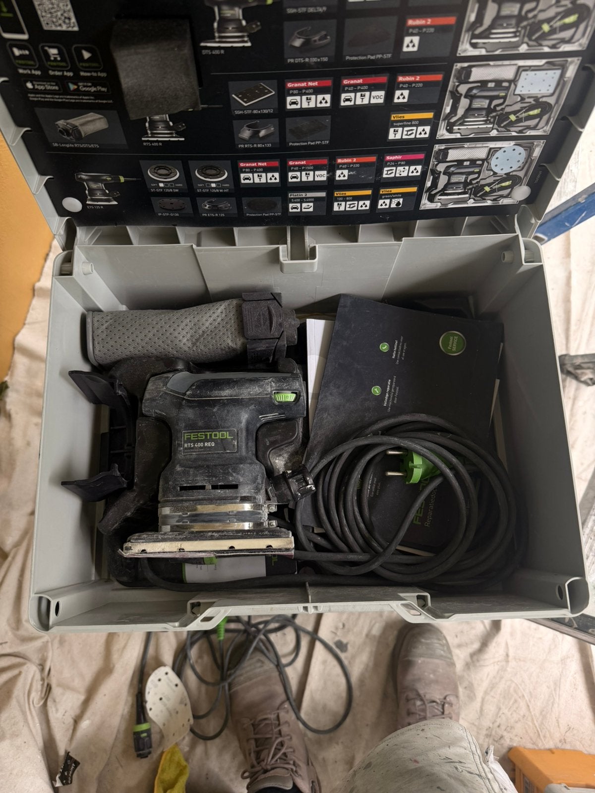Festool RTS 400 REQ-Plus vlakschuurmachine in Systainer, Doe-het-zelf en Verbouw, Gereedschap | Schuurmachines, Ophalen, Gebruikt