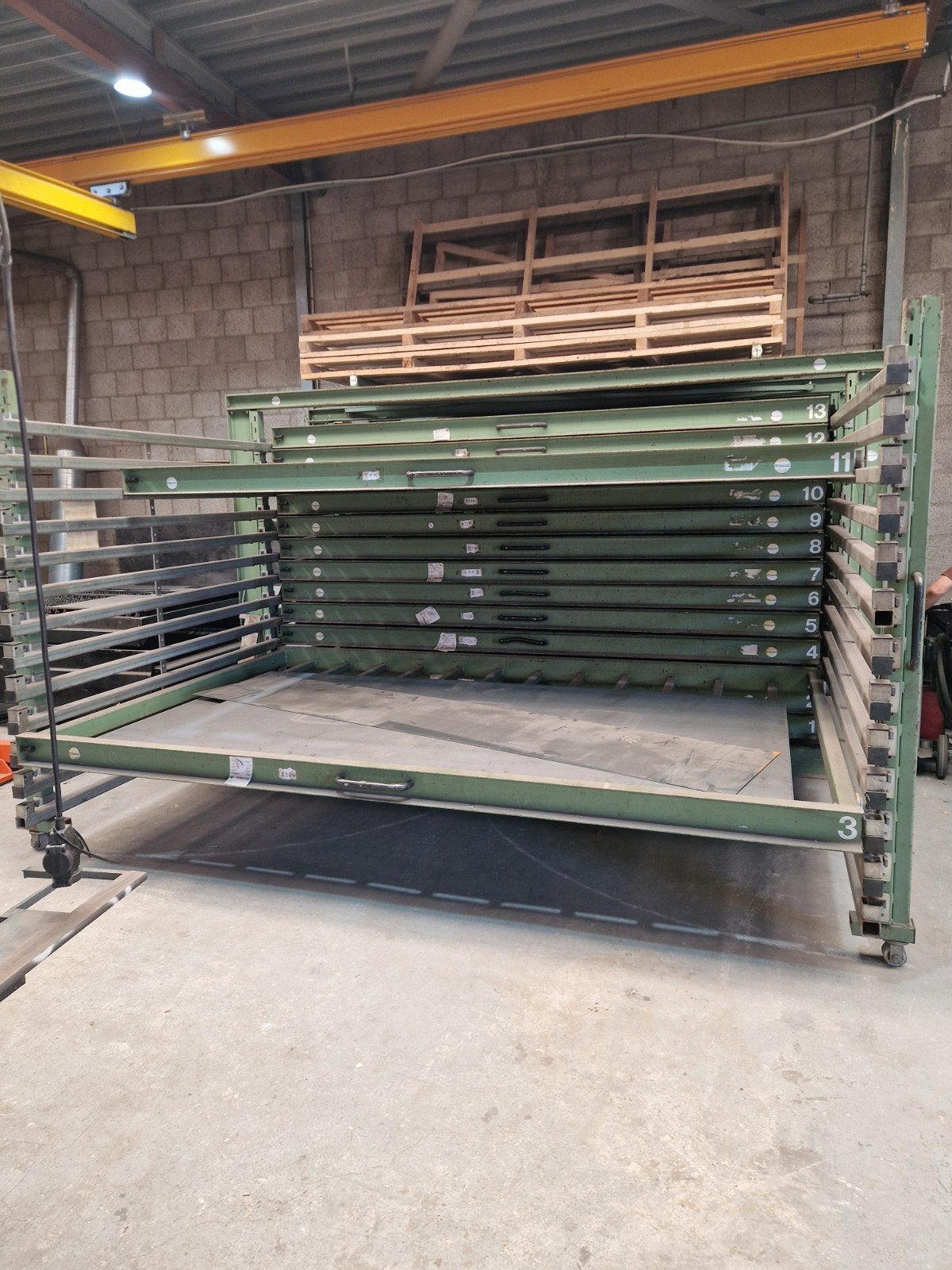 Storemaster Platenstelling - Inwendige maat 3370x2100, Ophalen