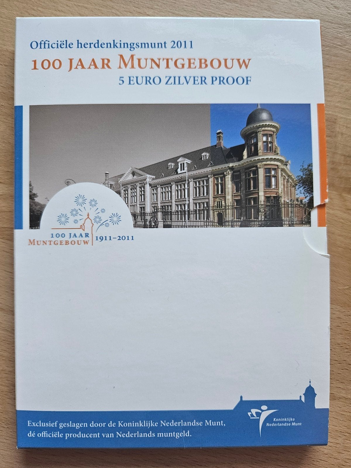 Zilveren 5,- Euro 2011, Proof., Postzegels en Munten, Koningin Beatrix, Zilver, Euro's, Ophalen of Verzenden