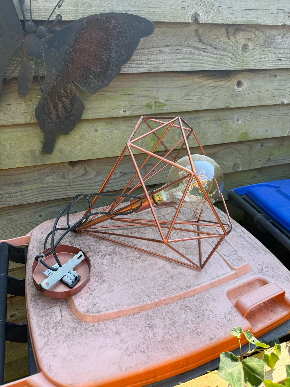 Plafondlamp rose goud, Ophalen, Zo goed als nieuw, Plafondlamp, Industrieel