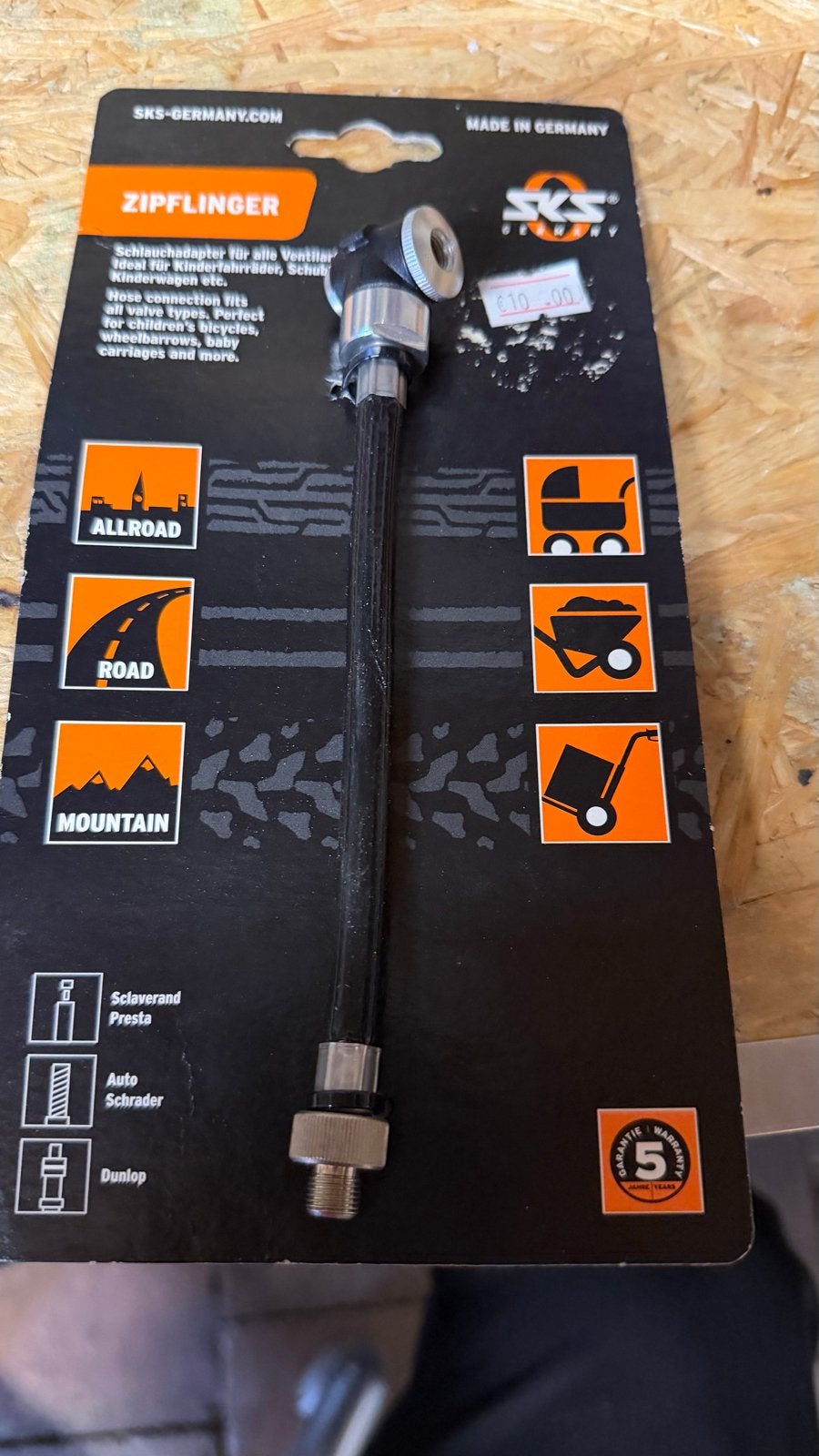 SKS Germany Zippflinger ventieladapter voor alle ventielen, Fietsen en Brommers, Ophalen, Nieuw