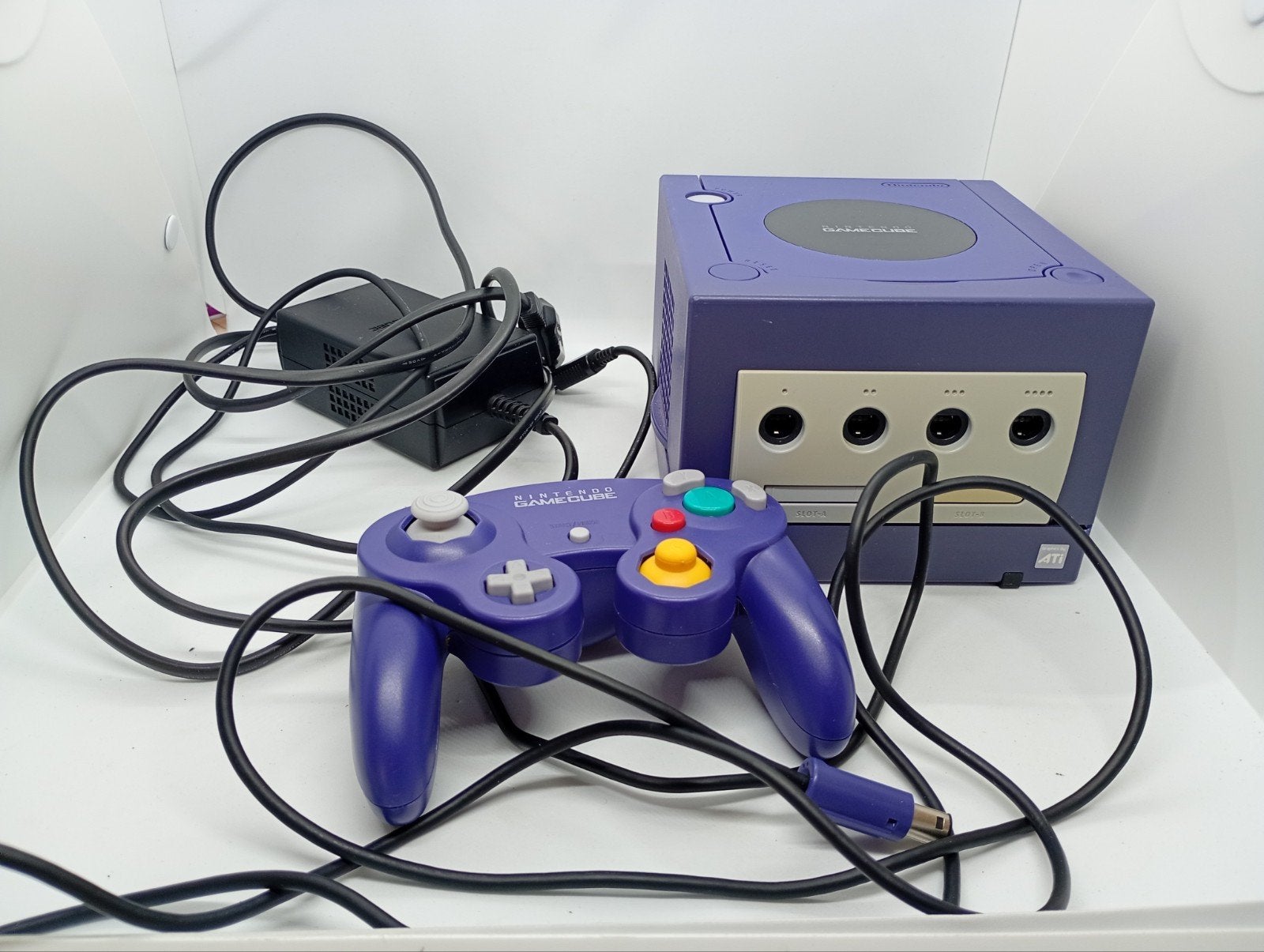 Nintendo Gamecube - Paars - Getest en Werkend, Spelcomputers en Games, Spelcomputers | Nintendo GameCube, Ophalen of Verzenden