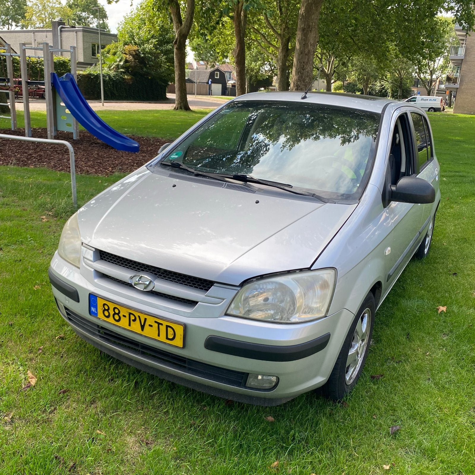 Hyundai Getz 1.3 5DRS 2005 Grijs, Voorwielaandrijving, 40 €/maand, 4 cilinders, Origineel Nederlands
