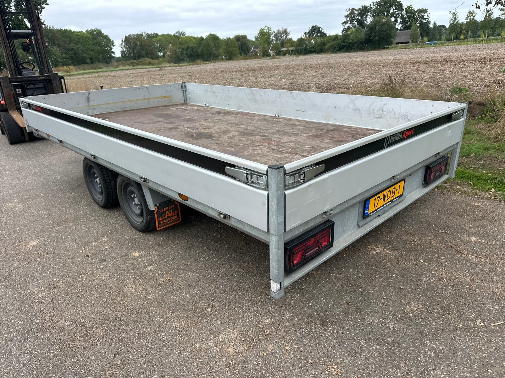 Henra plateau aanhanger tandemasser !!, Auto diversen, Ophalen of Verzenden, Zo goed als nieuw