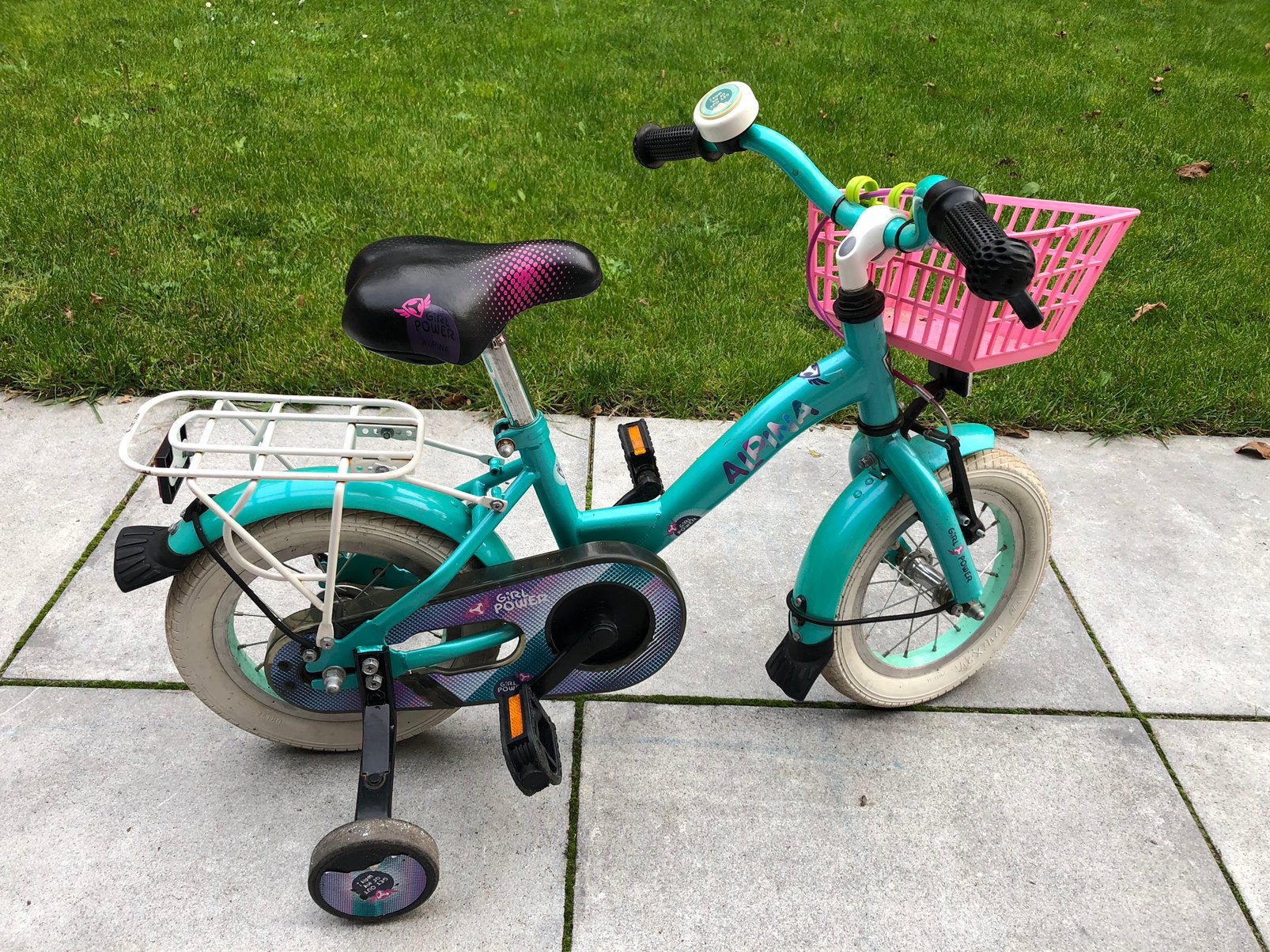 Kinderfiets 12 inch, Ophalen, Terugtraprem, Zijwieltjes, Gebruikt